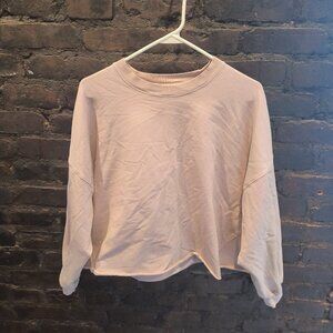 Light Pink Lululemon Cropped Sweatshirt